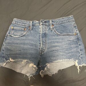 Levi's Distressed Blue Jean Shorts